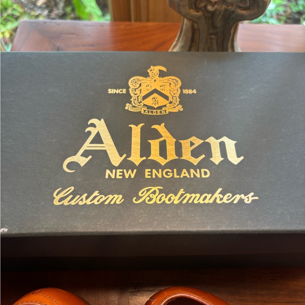 Alden Brown Leather Cap-Toe Derby Oxfords - Picture 2 of 13